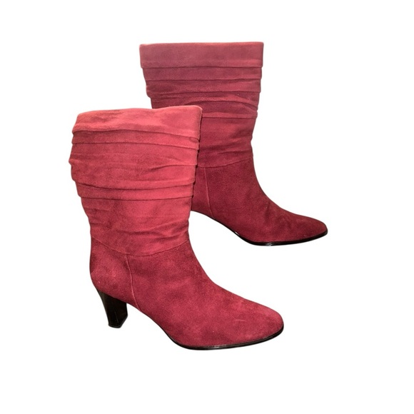 Worthington Women’s Cranberry Suede Leather Mid-Calf Boots – Size 8.5 Bohemian - Picture 11 of 12
